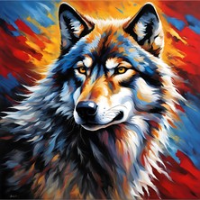 Ti Play Asil Kurt 35 50X50CM Çerçevesiz Karton Tablo