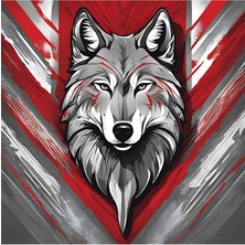 Ti Play Asil Kurt 23 50X50CM Çerçevesiz Karton Tablo