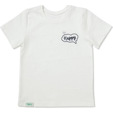 Zuppers Lacivert Nakışlı Organik Pamuk Ekru T-Shirt (0-4 Yaş)