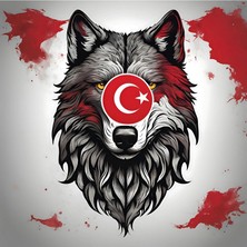 Ti Play Asil Kurt 26 50X50CM Çerçevesiz Karton Tablo