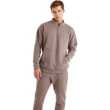Erkek Sweatshirt 40620 - Vizon