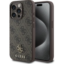 Guess Apple iPhone 13 Pro Uyumlu Kılıf Guess Orjinal Lisanslı Magsafe Şarj Özellikli Small 4g Classic Kahverengi