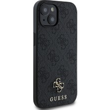 Guess Apple iPhone 14 Uyumlu Kılıf Guess Orjinal Lisanslı Magsafe Şarj Özellikli Small 4g Classic Kapak Siyah