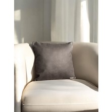 Doryan Home Flat Kare Suni Nubuk Deri Düz Dekoratif Kırlent Kılıfı 40X40 45X45 50X50
