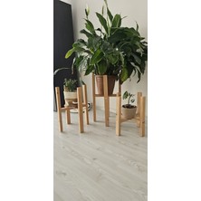 Ahşap Dekoratif Saksı Altlığı 3’lü 40*50*60 cm