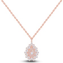 Luna Diamond 1.72 Karat Tasarım Pırlanta Baget Kolye