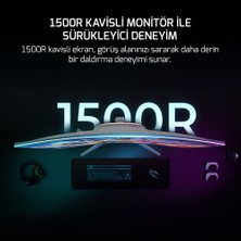 Gamepower Vivid F20 27'' 1500R Curved Rgb Beyaz 120Hz 1ms Fhd Va Panel 2X2W Speaker Gaming Monitör (Sıfır Ölü Piksel Garantili)