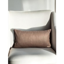 Doryan Home Flat Suni Nubuk Düz Açık Taba Antrasit Gri Açık Koyu Kahve Kiremit Dikdörtgen Kırlent Kılıfı 60X35