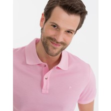 Pierre Cardin Erkek Pembe Slim Fit Polo Yaka Merserize Tişört 50262665-VR041