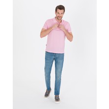 Pierre Cardin Erkek Pembe Slim Fit Polo Yaka Merserize Tişört 50262665-VR041