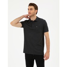Pierre Cardin Erkek Antrasit Melanj Regular Fit Basic Tişört 50291576-VR081