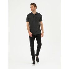 Pierre Cardin Erkek Antrasit Melanj Regular Fit Basic Tişört 50291576-VR081