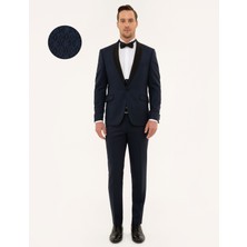 Pierre Cardin Erkek Lacivert Yelekli Ekstra Slim Fit Damatlık Smokin 50208535-VR033