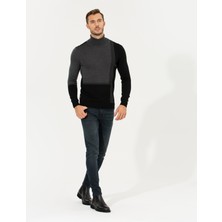 Pierre Cardin Erkek Gri Slim Fit Balıkçı Yaka Triko Kazak 50261176-VR024