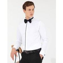 Pierre Cardin Erkek Beyaz Slim Fit Smokin Gömlek 50251061-VR013