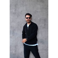 Erkek Triko Kazak Yarım Fermuarlı