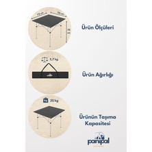 Panipal Alüminyum, Katlanabilir Kamp ve Piknik Masası, Omuz Askılı Taşıma Çantasıyla XL