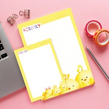 Copyder Sevimli Figür Temalı Bloknot Defter Setleri 50 Yaprak