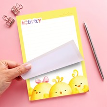 Copyder Sevimli Figür Temalı Bloknot Defter Setleri 50 Yaprak