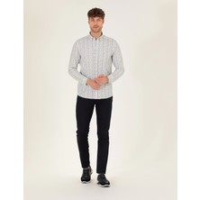 Pierre Cardin Erkek Siyah Slim Fit Keten Karışımlı Kanvas Pantolon 50268095-VR046 Orta Kalınlık ve Düz Cep