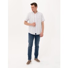 Pierre Cardin Erkek Lacivert Comfort Fit Kısa Kollu Gömlek 50269430-VR033