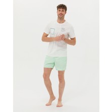 Pierre Cardin Erkek Su Yeşili Deniz Şortu 50276029-VR083