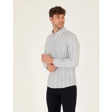 Pierre Cardin Erkek Haki Slim Fit Uzun Kollu Gömlek 50272323-VR027