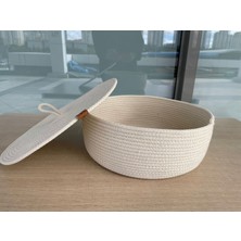 Stewpot Model Kapaklı Şık Lüks Çokamaçlı Dekoratif Sepet