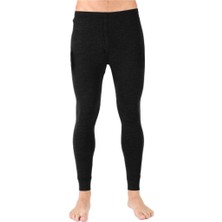 Woolona Atlas Siyah Uzun Yün Erkek Alt Termal Içlik