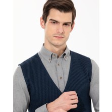 Pierre Cardin Erkek Lacivert Triko Yelek 50265360-VR033