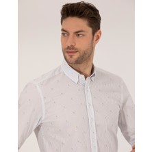 Pierre Cardin Erkek Açık Yeşil Slim Fit Uzun Kollu Gömlek 50264896-VR092