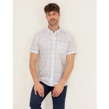 Pierre Cardin Erkek Açık Mavi Regular Fit Kısa Kollu Gömlek 50269178-VR003