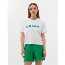 Pierre Cardin Kadın Beyaz Comfort Fit Tişört 50269325-VR013