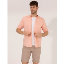 Pierre Cardin Erkek Turuncu Regular Fit Uzun Kollu Gömlek 50265119-VR051
