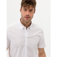 Pierre Cardin Erkek Bej Slim Fit Kısa Kollu Gömlek 50269431-VR011