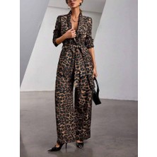 Kuşak Detaylı Ceket & Pantolon Takım