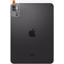 Spigen iPad Pro 13" (2024) / iPad Pro 11" (2024) Kamera Lens Camı Koruyucu Glas.tr Ez Fit Optik Metal (1 Adet) Space Black - AGL07791