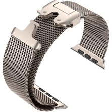 PSGT Apple Watch Ultra KORDON 42-44-45-49MM S10 46MM Milanese Bilezik 10 9 8 7 6 5 Se 4 4  natürel Titanyum