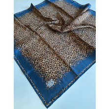 Levidor Tivil Ipek Eşarp 40022 Mavi Karışık Desen