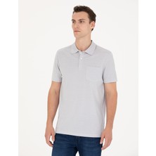 Pierre Cardin Erkek Gri Regular Fit Polo Yaka Tişört 50273568-VR024