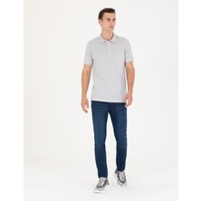 Pierre Cardin Erkek Gri Regular Fit Polo Yaka Tişört 50273568-VR024
