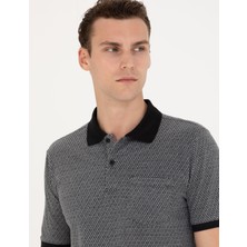 Pierre Cardin Erkek Siyah Regular Fit Polo Yaka Tişört 50273568-VR046