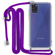 Piyasa Sepeti Samsung Galaxy A31 Boyun Askılı Şeffaf Tank Kılıf