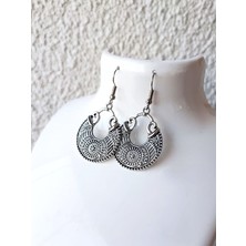 N House Otantik Işlemeli, Damla Şeklinde Sallantılı / Retro Tasarım Küpe