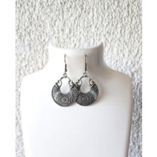 N House Otantik Işlemeli, Damla Şeklinde Sallantılı / Retro Tasarım Küpe