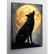 Tablomega Kanvas Tablo Ay Işığında Kurt