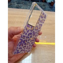 Lucek Cases Samsung Galaxy S23 Ultra Leopar Desen Hologramlı Kılıf Darbe Korumalı Kapak