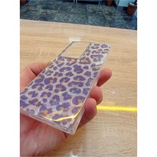 Lucek Cases Samsung Galaxy S23 Ultra Leopar Desen Hologramlı Kılıf Darbe Korumalı Kapak