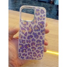 Lucek Cases Apple iPhone 14 Pro Max Leopar Desen Hologramlı Kılıf Darbe Korumalı Kapak