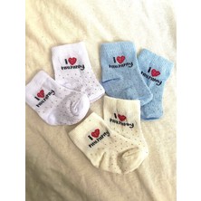 Milays Life Home Collection Milays Baby Kids Erkek Bebek Pamuklu Çorap 0-3 Ay